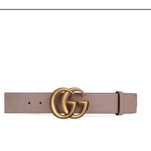 Gucci Wide Marmont Belt Double G Buckle in rare Dusty pink size 70.